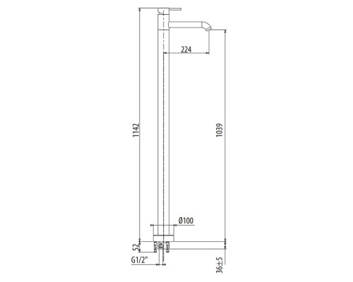 Смеситель для раковины Gattoni Circle Two цвет хром