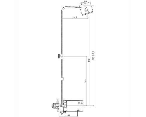 Душевая система Haiba HB2424 Хром