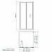 Душевой уголок WasserKRAFT Weser 90x100 78F18 профиль Хром стекло прозрачное