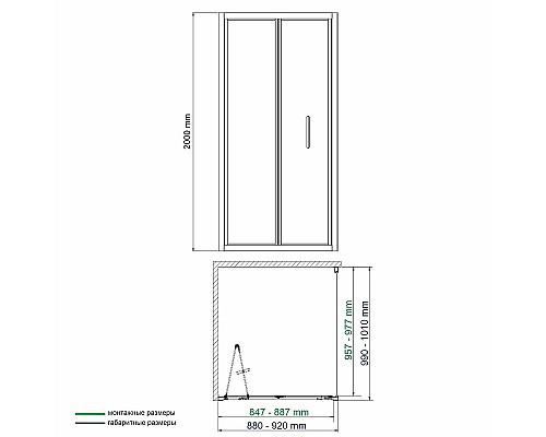 Душевой уголок WasserKRAFT Weser 90x100 78F18 профиль Хром стекло прозрачное