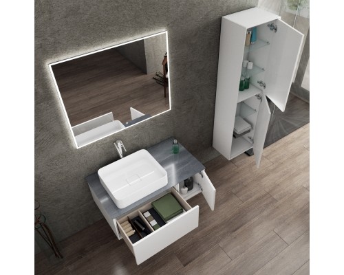 Тумба под раковину Diborg Elise 90 77.7236 подвесная Белый глянец