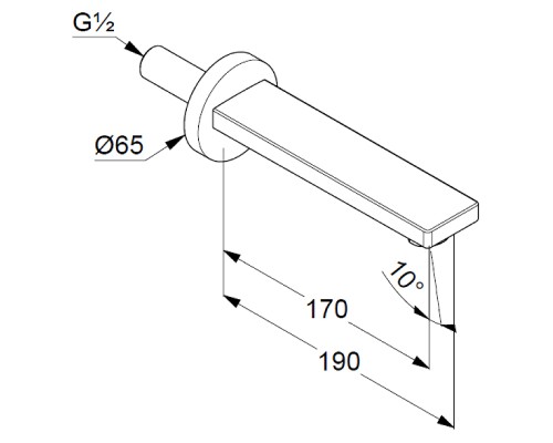 Излив для смесителя Kludi Zenta SL 4860005 Хром