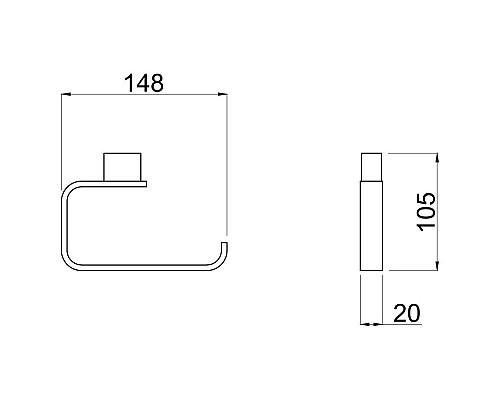 Держатель туалетной бумаги Allen Brau Infinity 6.21007-31 Черный матовый