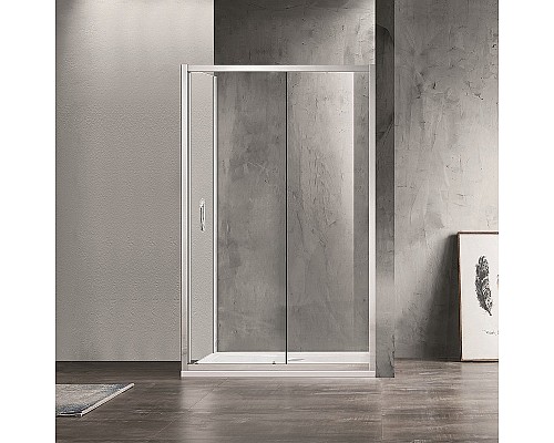Душевой уголок Azario Milton 120х80 AZ-ND1131 R 1200 профиль Серебро стекло прозрачное