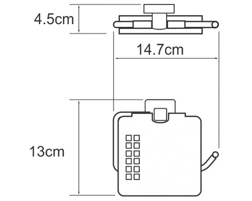 Держатель туалетной бумаги WasserKRAFT Dill K-3925 с крышкой Хром
