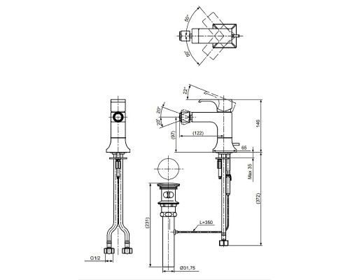 Смеситель для биде Toto GC TRG08301R Хром