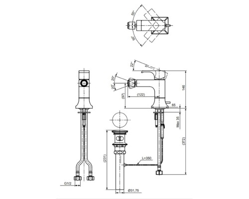 Смеситель для биде Toto GC TRG08301R Хром