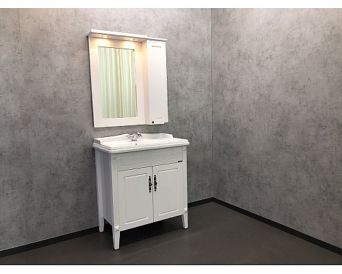 Зеркальный шкаф Comforty Палермо 80 00004139246 Белый глянец