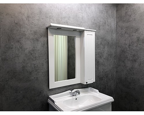 Зеркальный шкаф Comforty Палермо 80 00004139246 Белый глянец