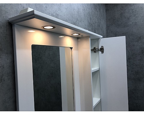 Зеркальный шкаф Comforty Палермо 80 00004139246 Белый глянец