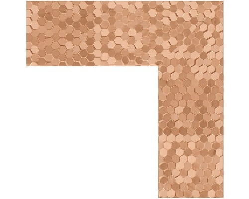 Зеркало Evoform Definite Floor 197х108 BY 6016 в багетной раме - Соты медь 70 мм