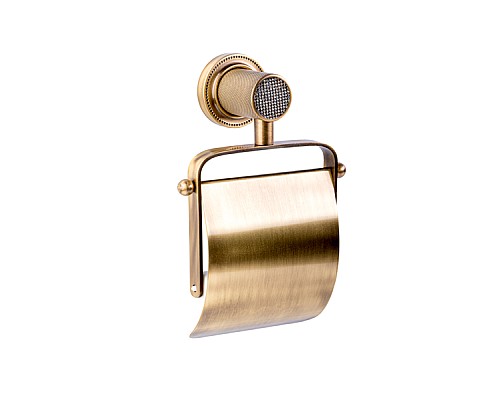 Держатель для туалетной бумаги с крышкой Boheme RoyalE CRISTAL BLACK BR