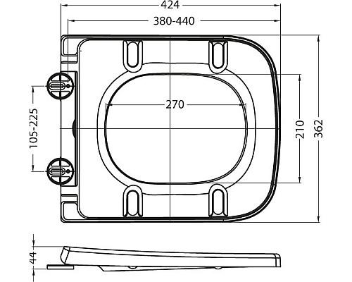 Сиденье для унитаза BelBagno Alpina BB309SC Белое с микролифтом