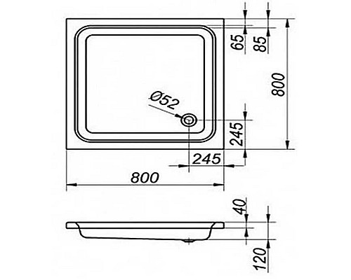 Акриловый поддон для душа Kolpa San Pearl 80x80 563070 Белый