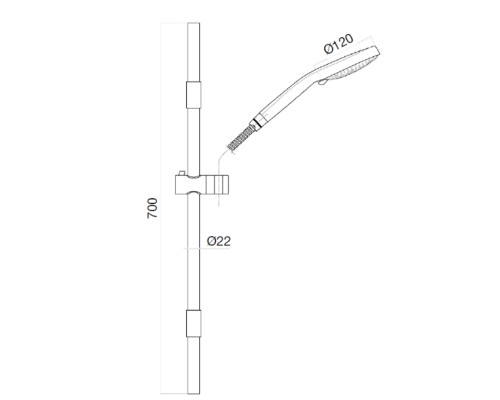 Душевая система Webert AC0589560, черный