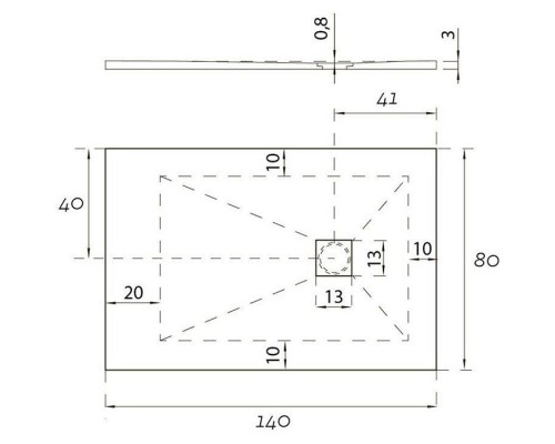 Душевой поддон из искусственного камня Aquanet Pleasure 140x80 Черный
