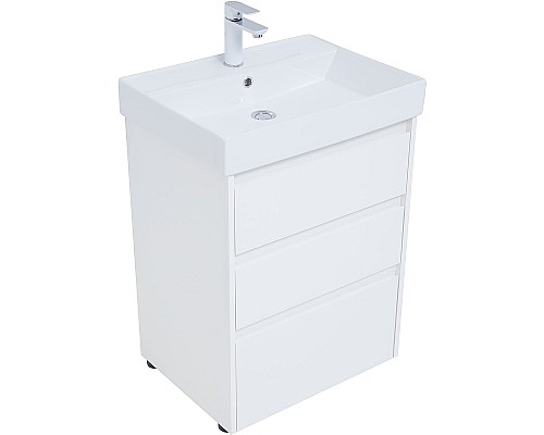 Тумба под раковину Aquanet Nova Lite 60 302469 Белый глянец