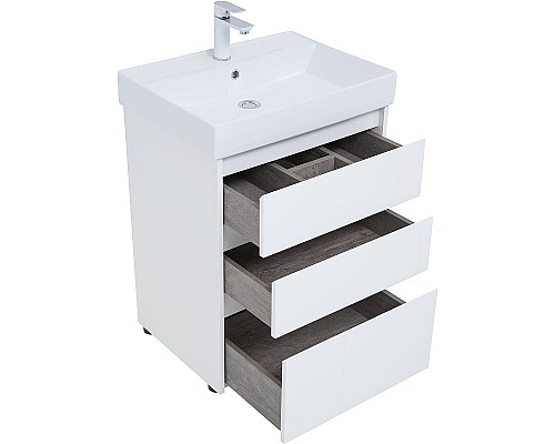 Тумба под раковину Aquanet Nova Lite 60 302469 Белый глянец