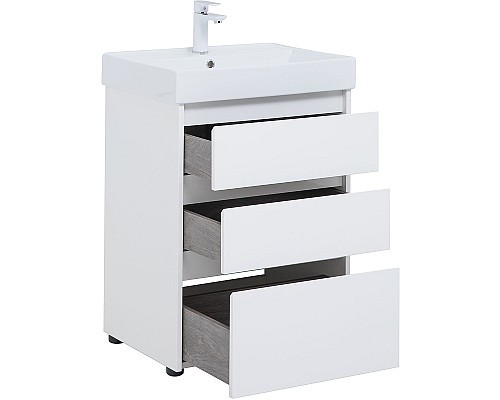 Тумба под раковину Aquanet Nova Lite 60 302469 Белый глянец