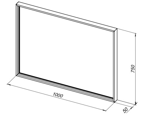 Зеркало De Aqua Алюминиум 100 261704 с подсветкой с сенсорным выключателем