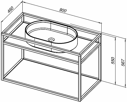 Консоль под раковину Allen Brau Liberty 90 1.33003.60 Медь браш
