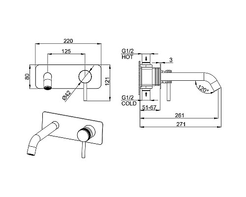 Смеситель для раковины Allen Brau Priority 5.31003-00 Хром