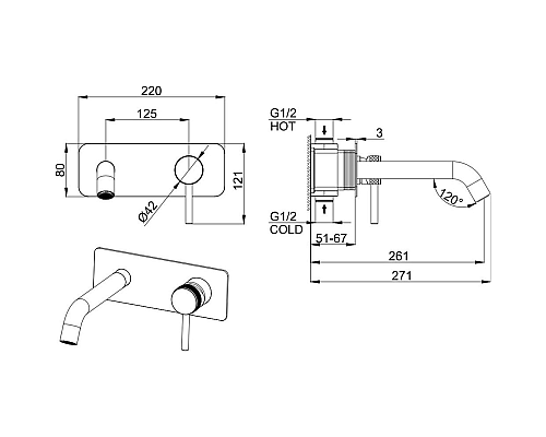 Смеситель для раковины Allen Brau Priority 5.31003-00 Хром