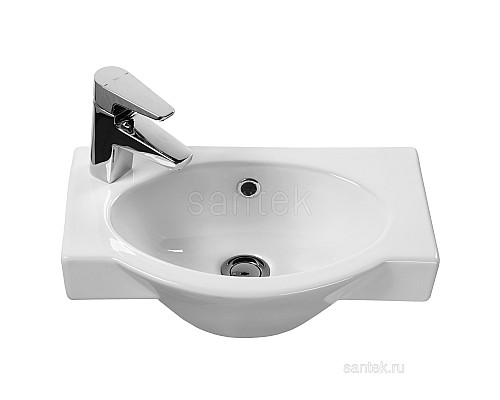 Полукруглая раковина Santek Форум 45 1WH110542 отверстие под смеситель слева