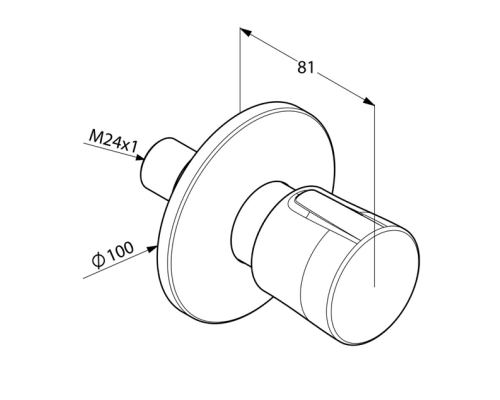 Переключатель на 2 положения внешн. Часть Kludi Balance 528470575