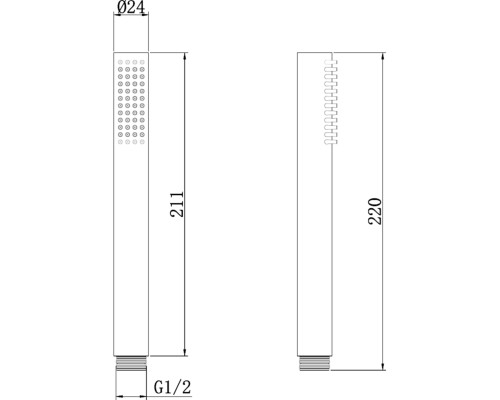Ручной душ Abber AF0051W Белый