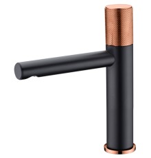 Смеситель для раковины Bronze de Luxe Avantgarde Черный Розовое золото