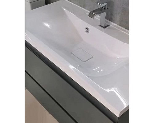 Тумба под раковину Art&Max AM-Bianchi-1000-2C-SO-GM подвесная Серый матовый