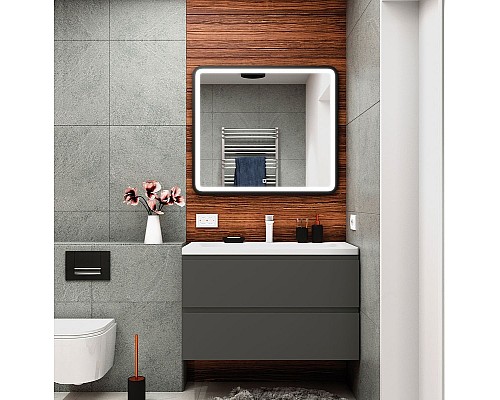 Тумба под раковину Art&Max AM-Bianchi-1000-2C-SO-GM подвесная Серый матовый