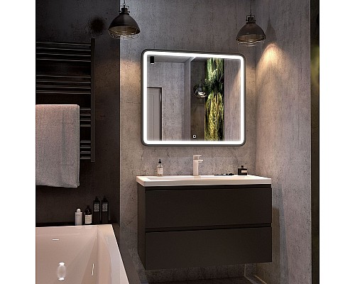 Тумба под раковину Art&Max AM-Bianchi-1000-2C-SO-GM подвесная Серый матовый