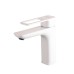 Смеситель для умывальника белый матовый IDDIS Slide SLIWT00i01