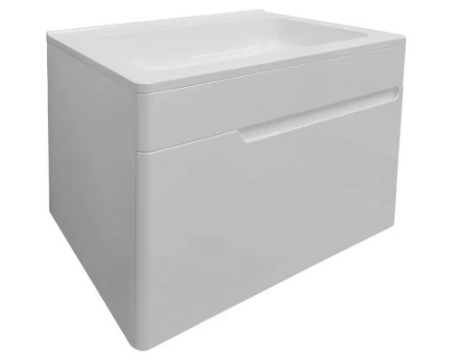 Тумба с раковиной Эстет Kare Luxe 60 ФР-00007077 подвесная Белая