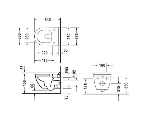 Унитаз Duravit Starck 3 45270900A1 с сиденьем Микролифт
