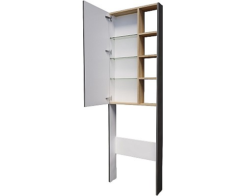 Шкаф пенал 1MarKa Gaula 60Н У92548 над унитазом Графит матовый