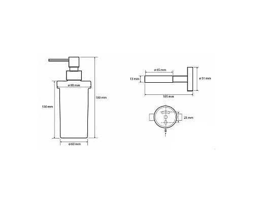 Настенный дозатор для жидкого мыла Bemeta 104109014