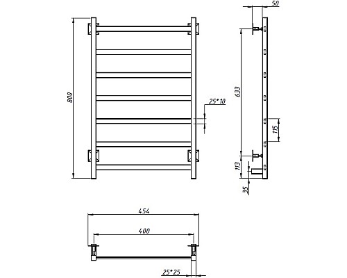 Полотенцесушитель электрический Тругор Пэк20кв/8040