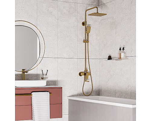 Душевая система WasserKRAFT Aisch A15501 Золото матовое