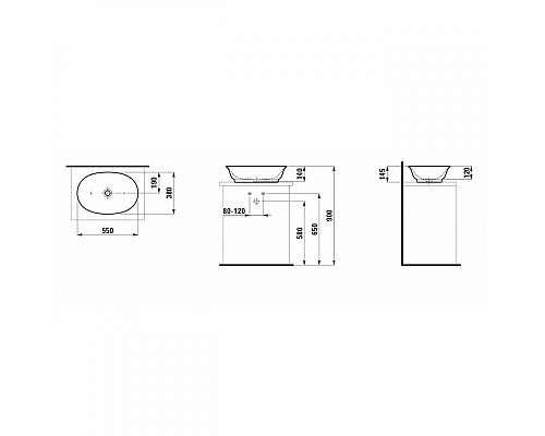 Раковина Laufen The New Classic 8.1285.2.000.112.1