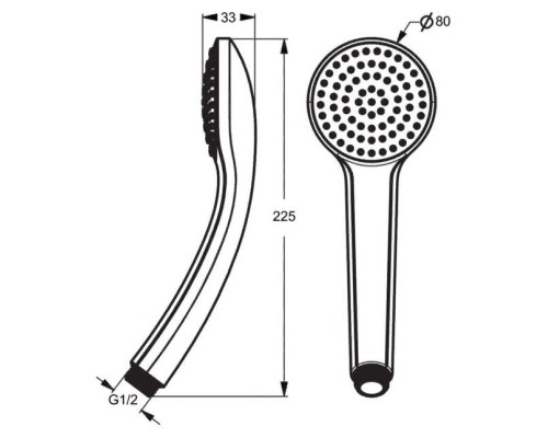 Ручной душ Ideal Standard Ideal Rain Soft B9400AA Хром