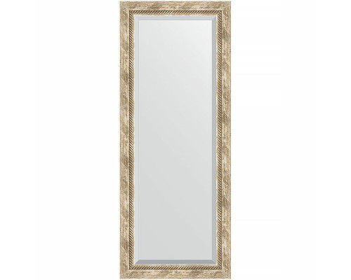 Зеркало Evoform Exclusive 133х53 BY 3511 с фацетом в багетной раме - Прованс с плетением 70 мм
