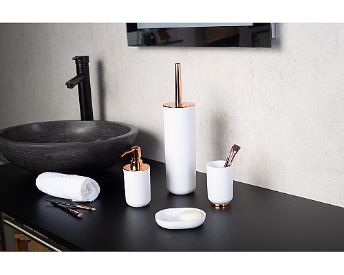 Стакан для зубных щеток Ridder Alba 2015181 Медь Белый