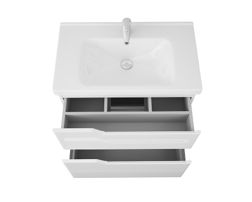 Тумба под раковину Owl 1975 Hella stor 80 подвесная Белая глянцевая