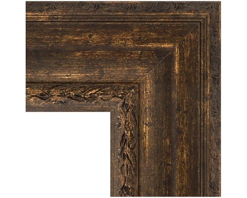 Зеркало Evoform Exclusive-G Floor 207х87 BY 6340 с гравировкой в багетной раме - Состаренное дерево с орнаментом 120 мм