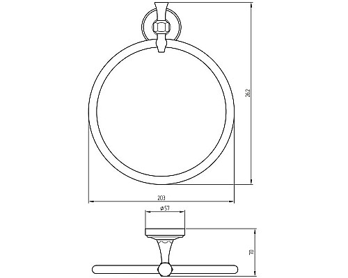 Кольцо для полотенец Migliore Fortuna 27686 Хром