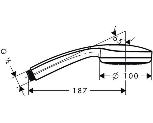 Душевая лейка Hansgrohe Croma 100 Vario 28535000