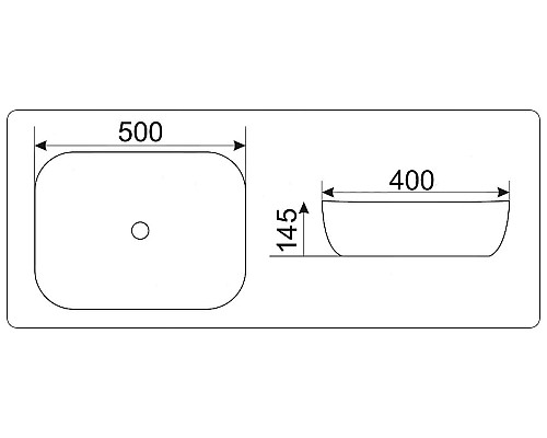Раковина-чаша CeramaLux 50 D1302H022 Золото Черная